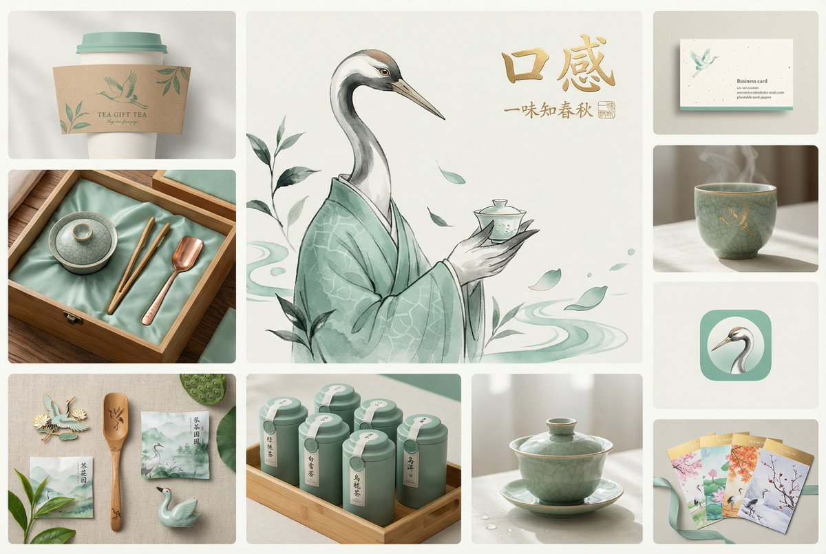 茶饮品牌视觉VI设计灵感，美食，nanoBanana-Pro，Animal Motif, Brand Identity风格参考图