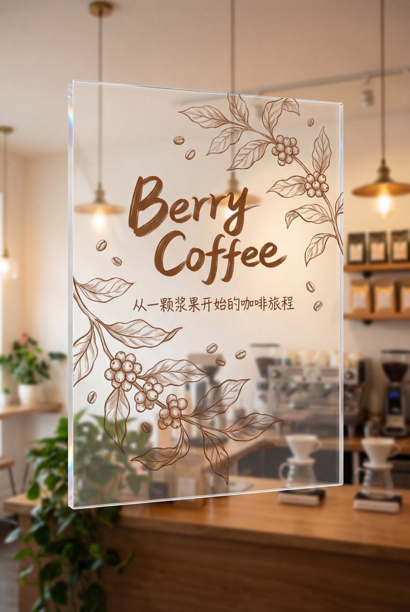 Ultra-realistic Premium Transparent Acrylic Signage Panel, Realistic, nanoBanana-Pro, 插画, 产品 reference image, image 2 of 3