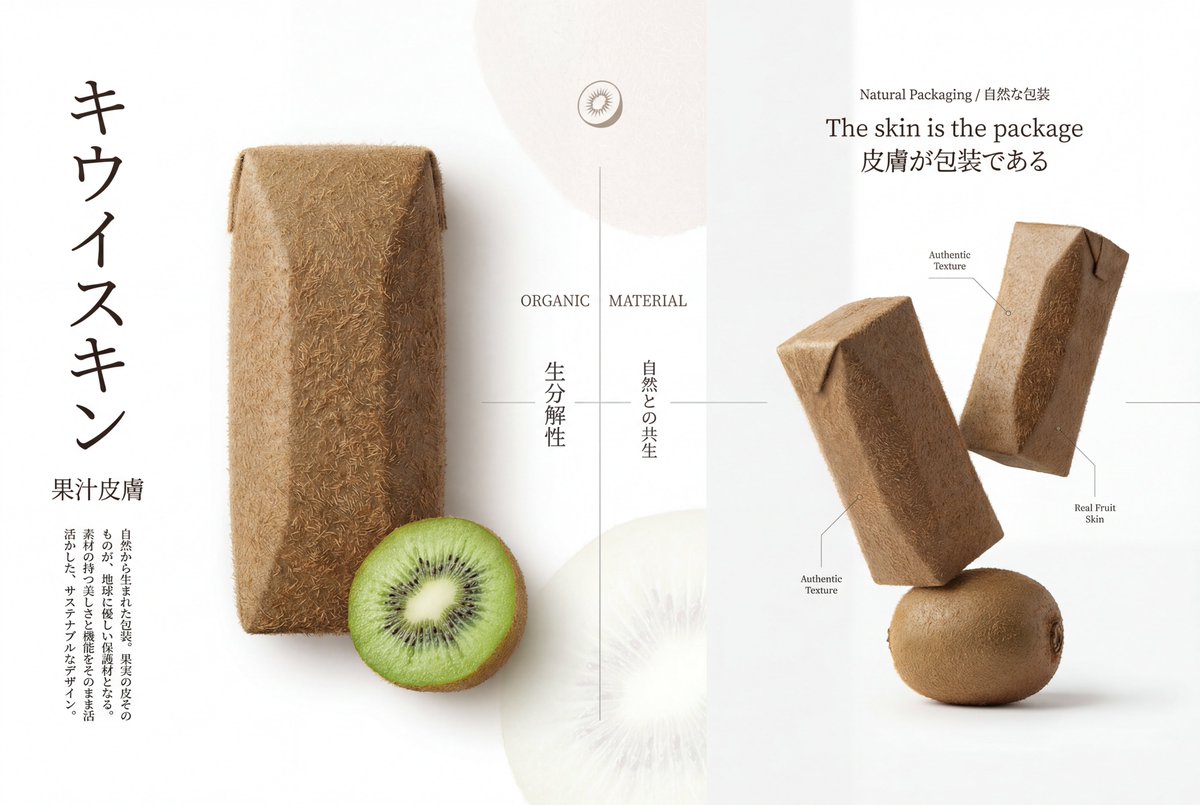 Mizuuchi Naoto Style Fruit Juice Design, Product, nanoBanana-Pro, Fruit, Japanese Design reference image