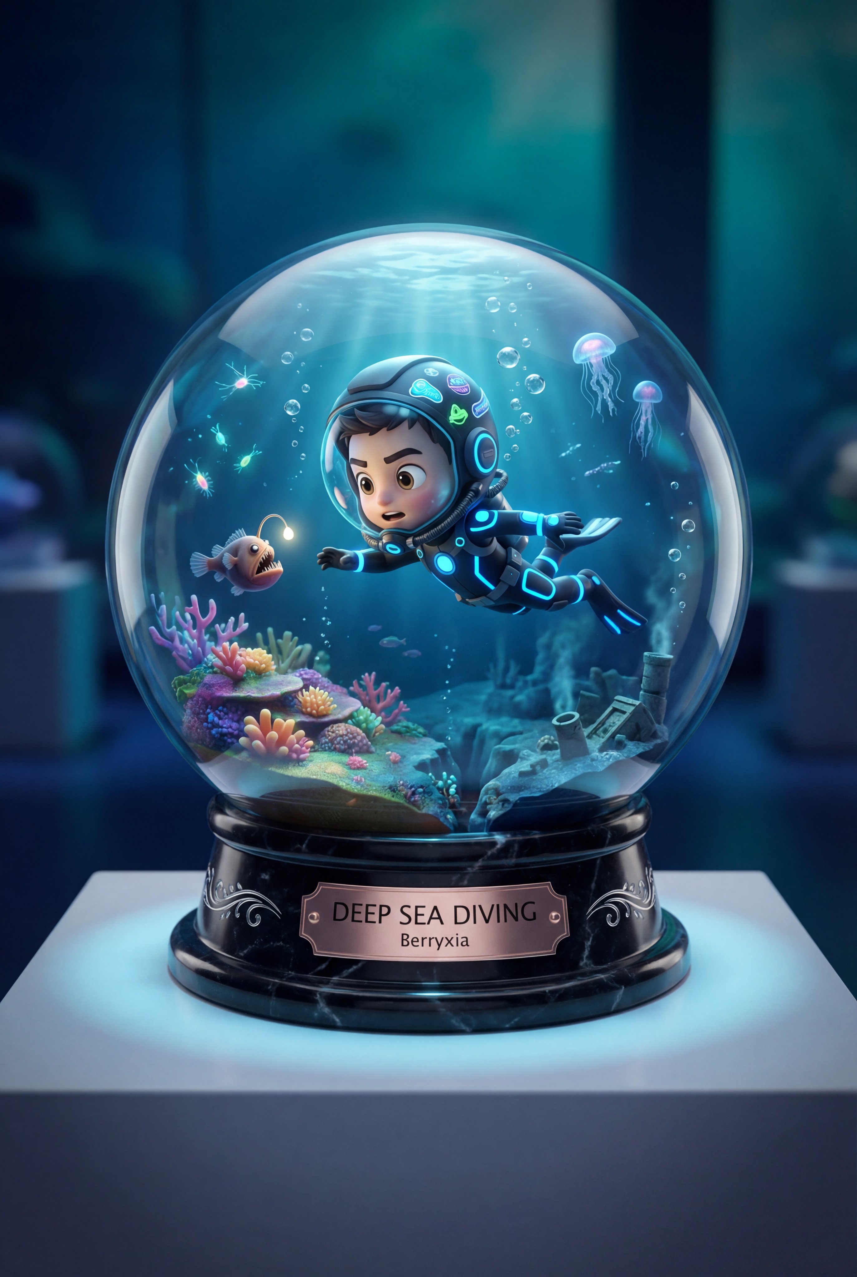 Childhood Snow Globe Memory, 3D, nanoBanana-Pro, 人物, 现实 reference image, image 4 of 4
