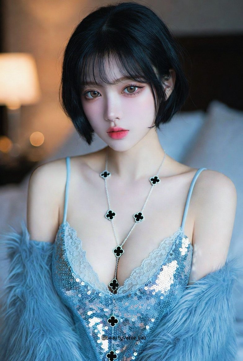 Ice-Blue Sequin Girl, People, nanoBanana-Pro, Photorealistic, 产品 reference image, image 2 of 2