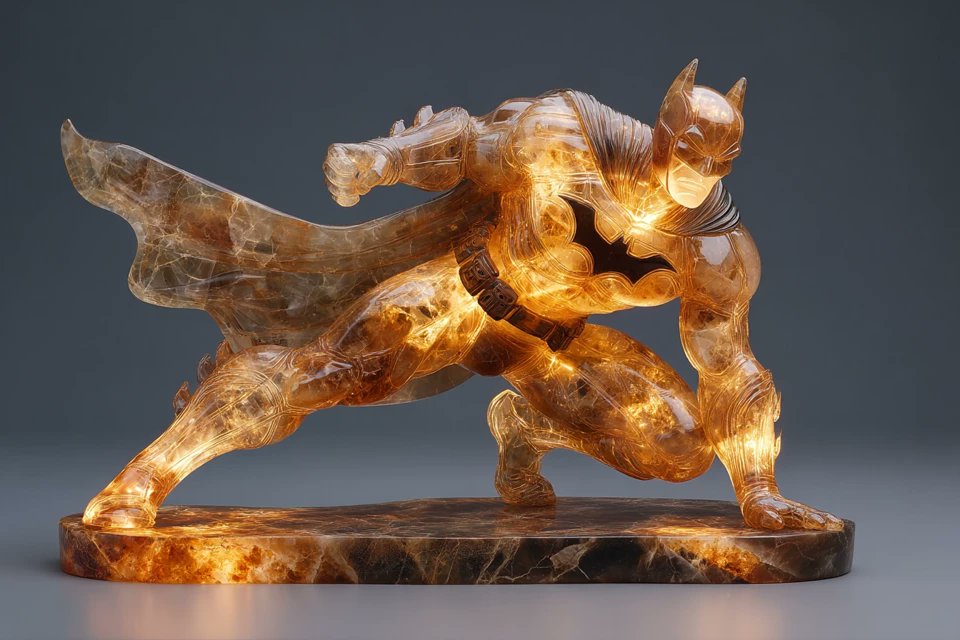 Fossilized Amber Sculpture, 3D, nanoBanana-Pro, 3D, 3D Sculpture reference image