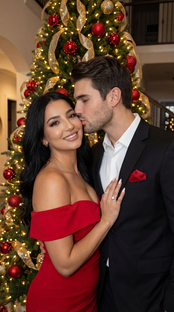 NanoBanana Pro Couples Holiday Editorial, Fashion, nanoBanana-Pro, Christmas Tree, Cinematic Style reference image
