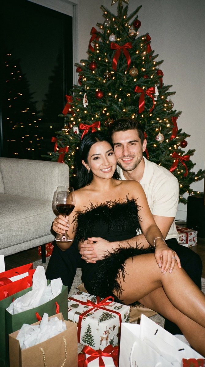 Cozy Christmas Couple Photo, Festival, nanoBanana-Pro, 3D, Christmas reference image