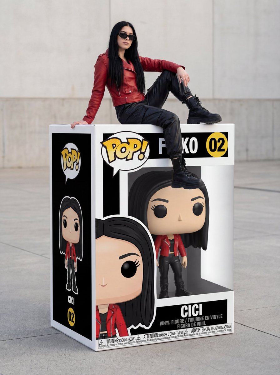 巨型Funko Pop版自己与Nano Banana Pro，现实，nanoBanana-Pro，3D, Action Figure风格参考图