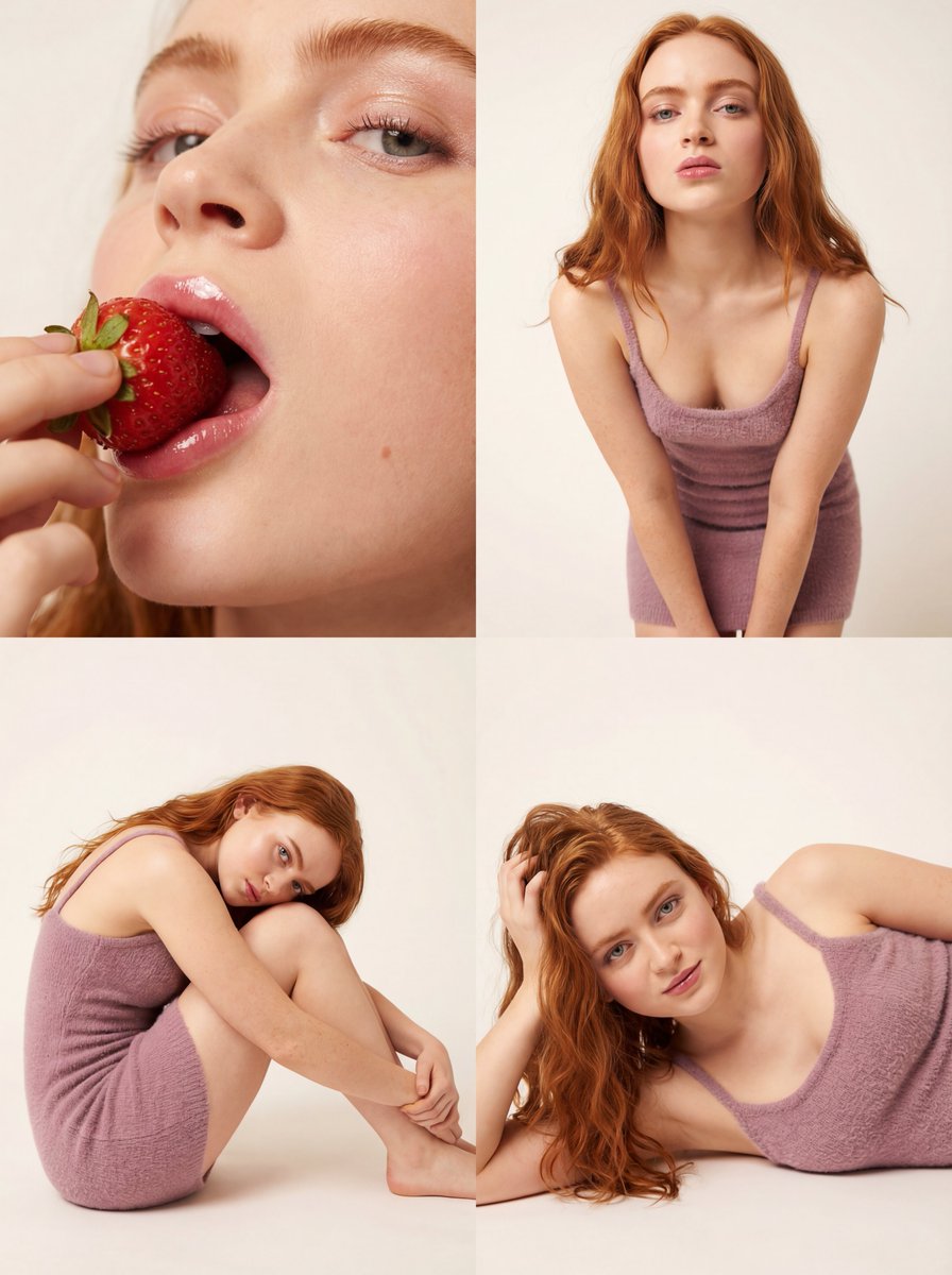 Sadie Sink Photo - Gemini 3.0，现实，nanoBanana-Pro，Close-up, Freepik风格参考图