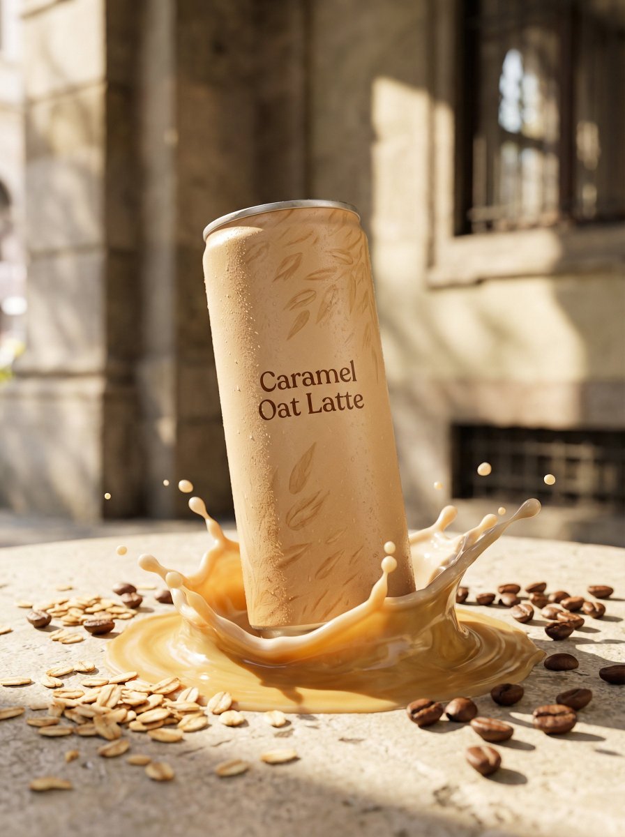 Gemini 3.0 Nano Banana Pro - Golden Peach Fizz，现实，nanoBanana-Pro，3D, Beverage Photography风格参考图