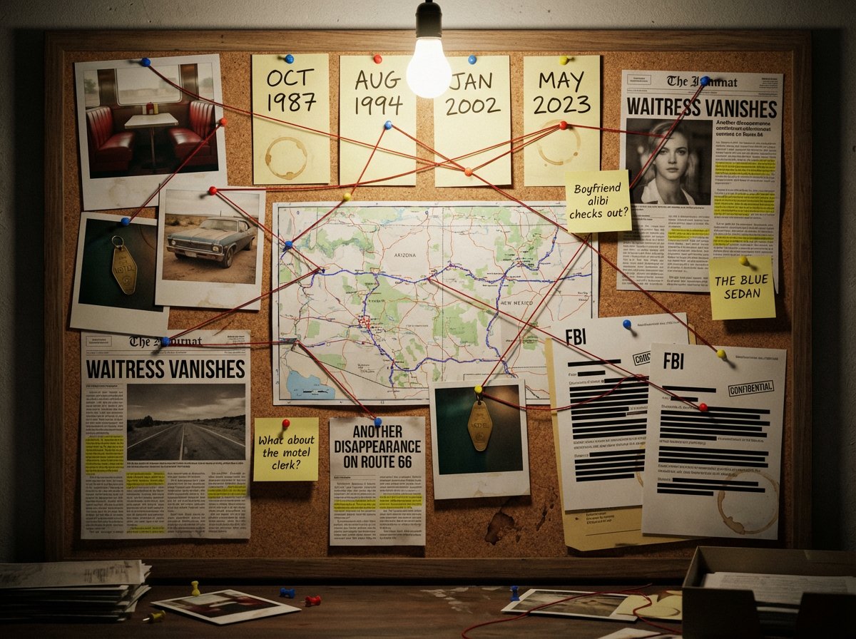 Nano Banana Pro Detective Evidence Board in Firefly, City, nanoBanana-Pro, Cork Surface, Detective Evidence Board reference image
