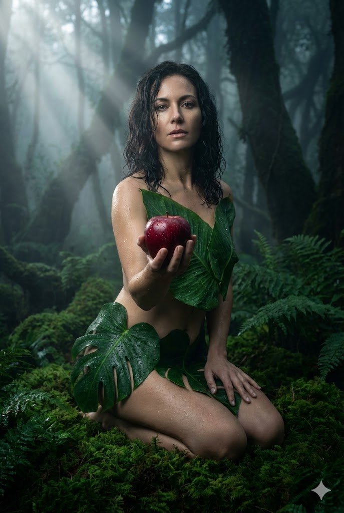 古代森林女神肖像，历史，nanoBanana-Pro，Cinematic Photography, Deep Green Moss风格参考图