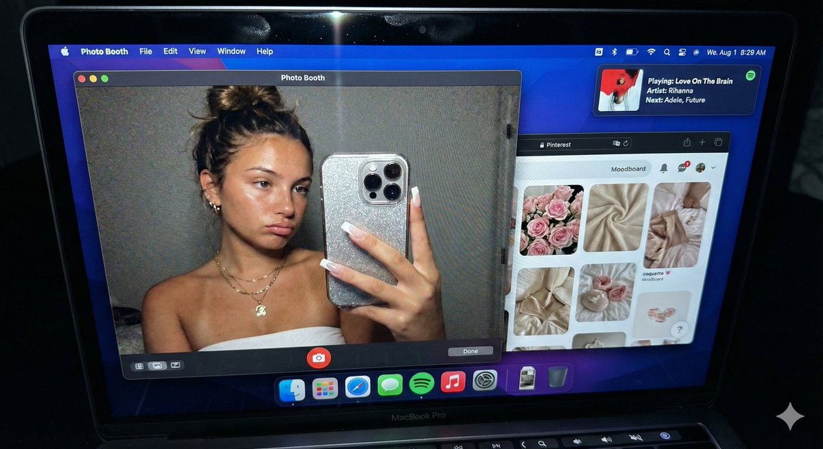 Ai或真实？，人物，nanoBanana-Pro，MacBook Pro, MacOS Dark Mode风格参考图