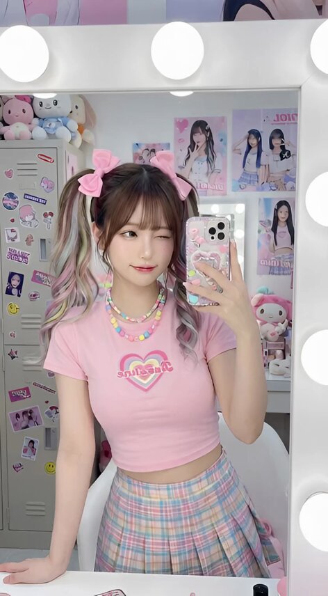 素敵なプロンプトを基にした日本アイドル風AIアート，人物，nanoBanana-Pro，3D, Cute and Sexy风格参考图