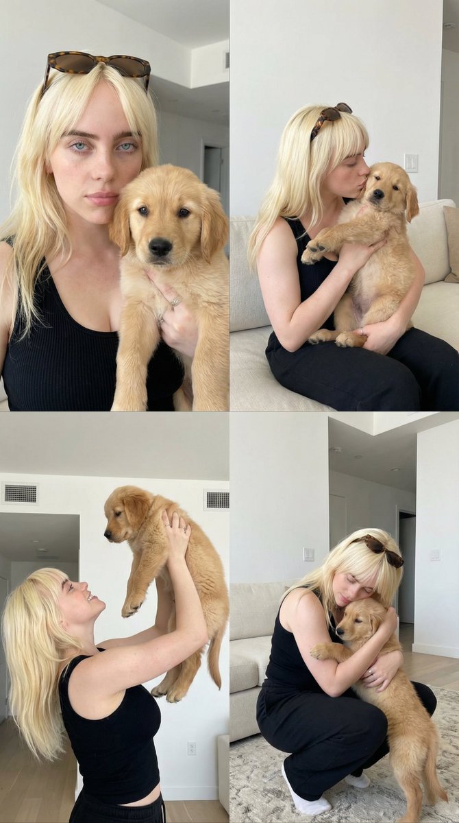 Billie Eilish with Her Pet Puppy