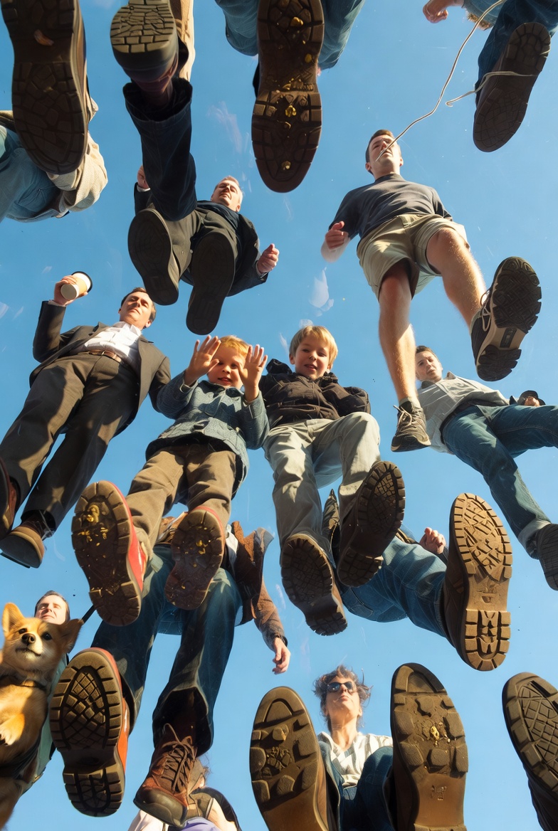 Sky View from Under an Invisible Plexiglass Floor
