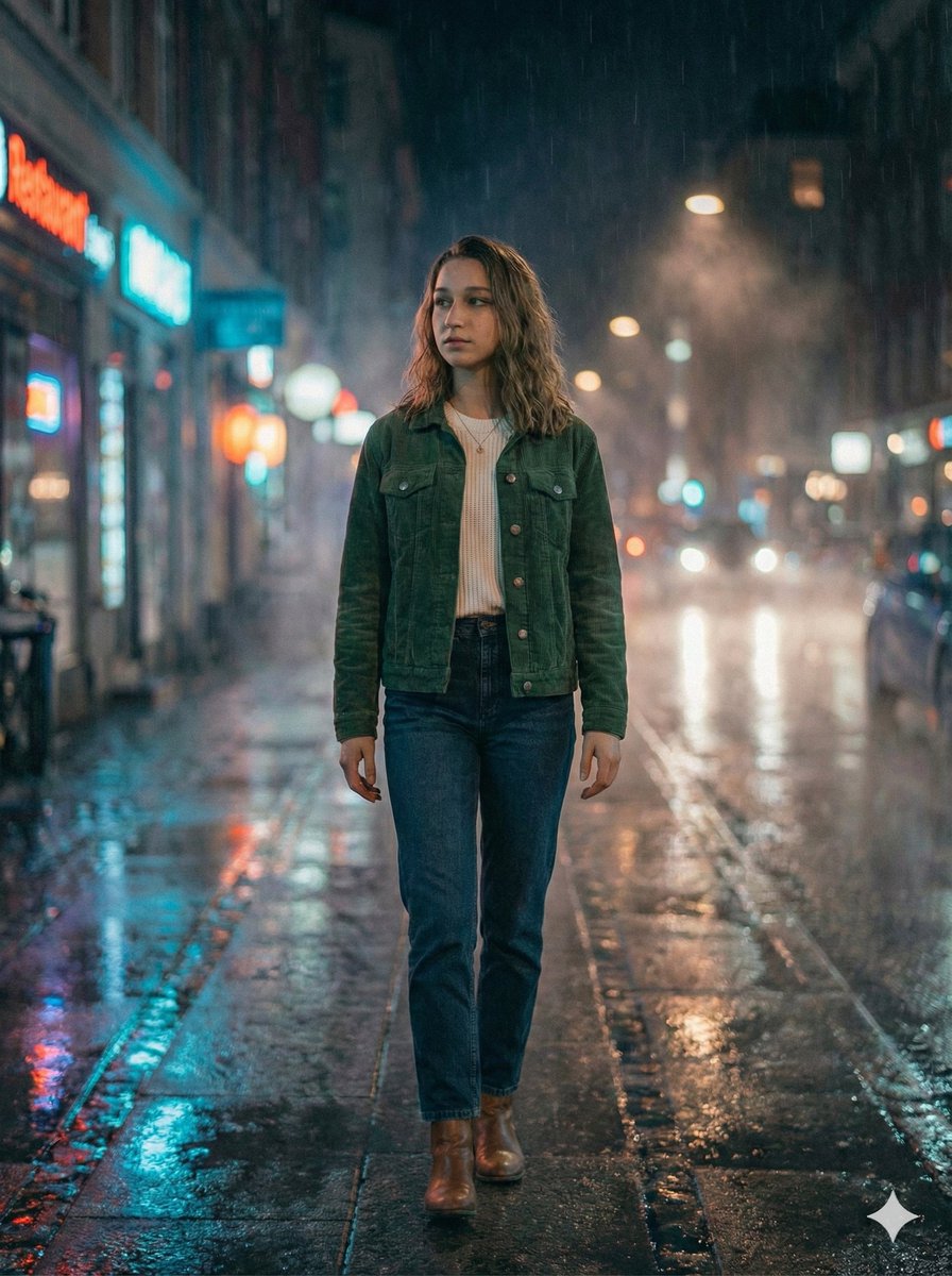 Rainy Night Urban Stroll