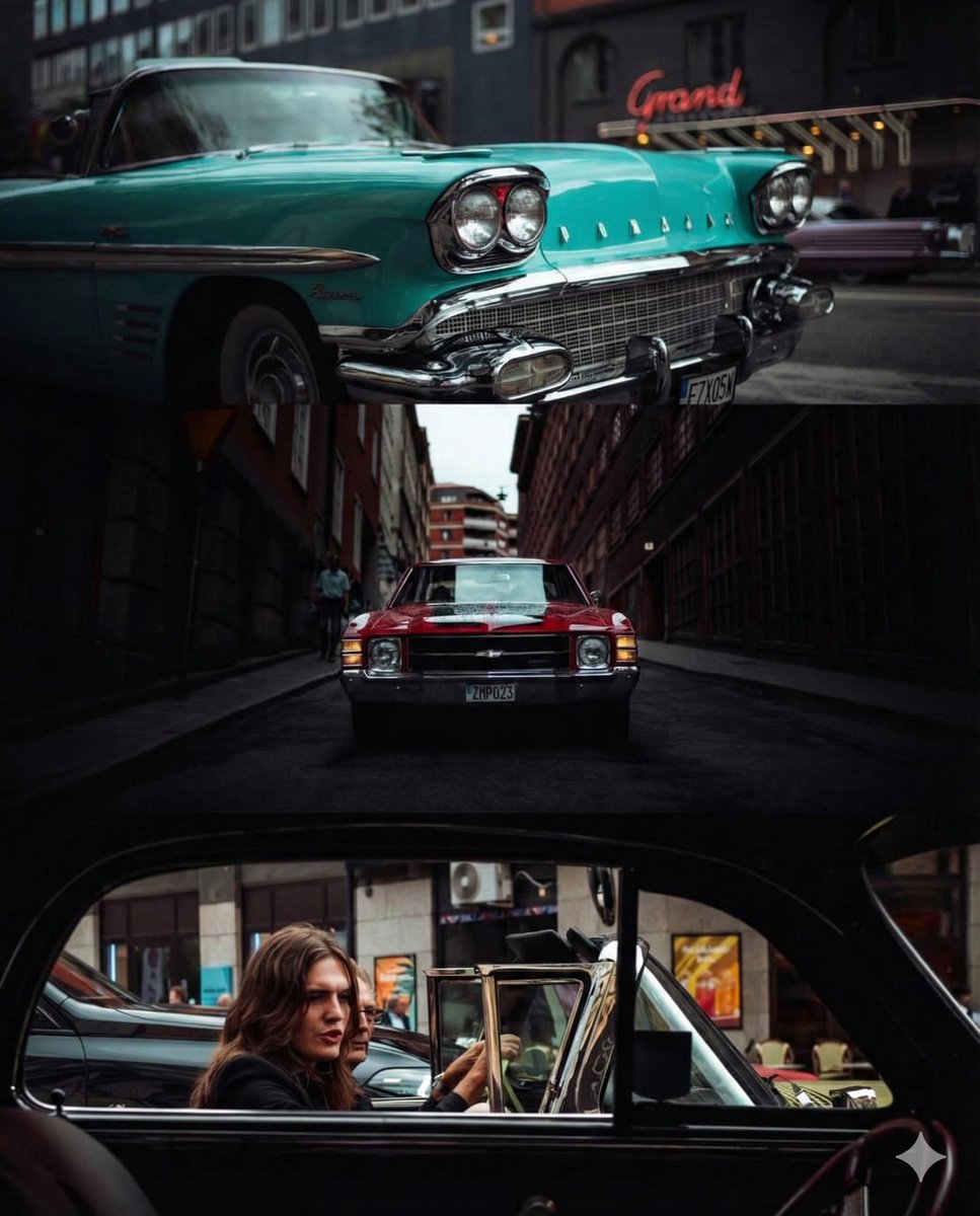 Vintage American Car Triptych