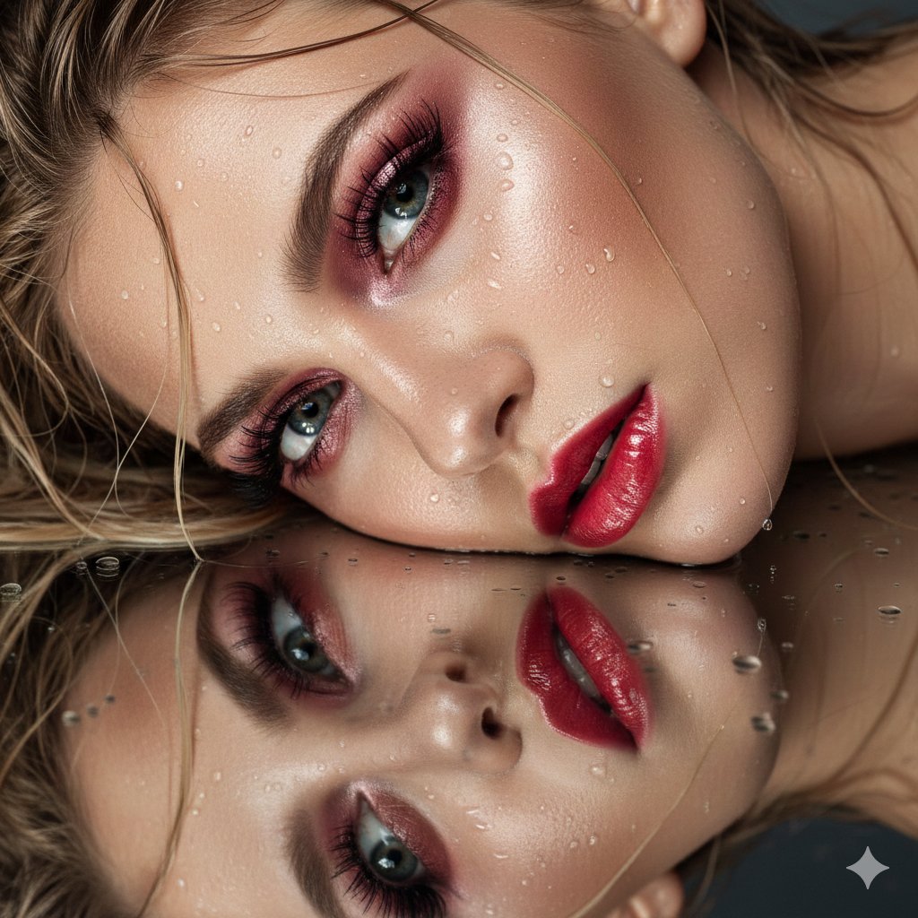 Wet Reflection Couture Beauty with Gemini Nano Banana Pro 3.0