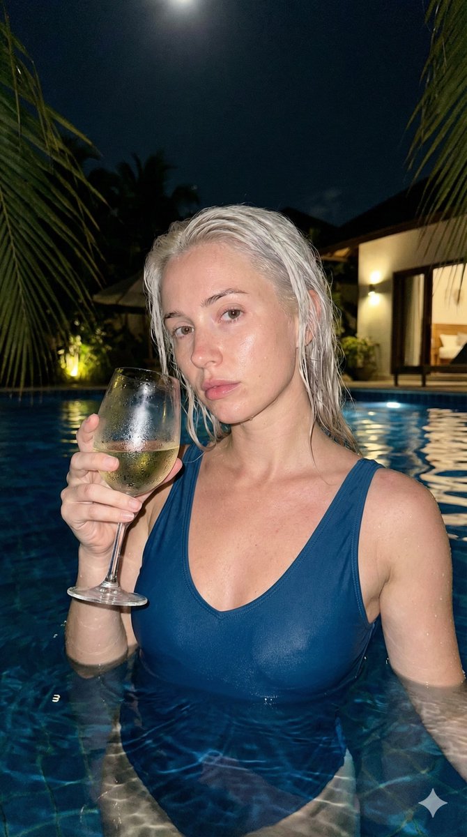 Gemini Nano Banana Pro - Nighttime Pool Moment