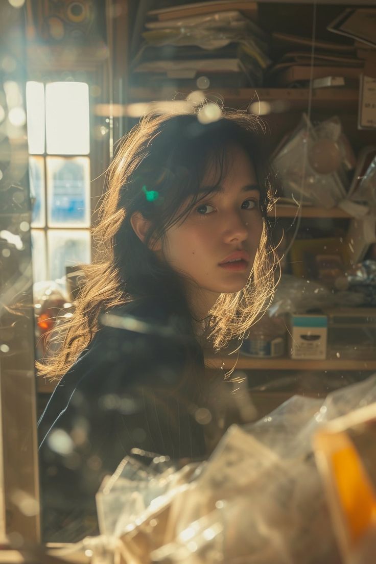 Young East Asian Woman in Profile