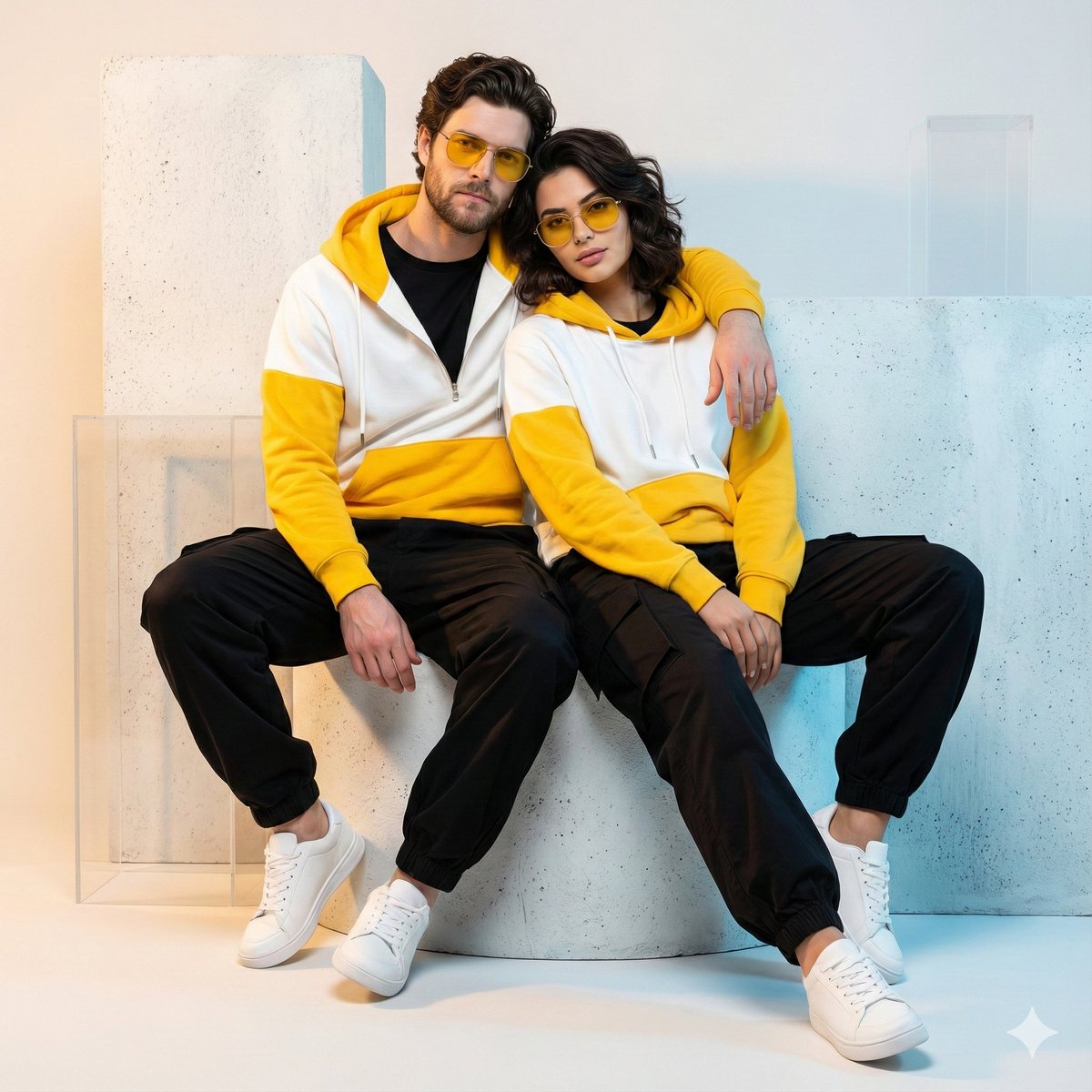 Fashionable Couple Streetwear Outfit
