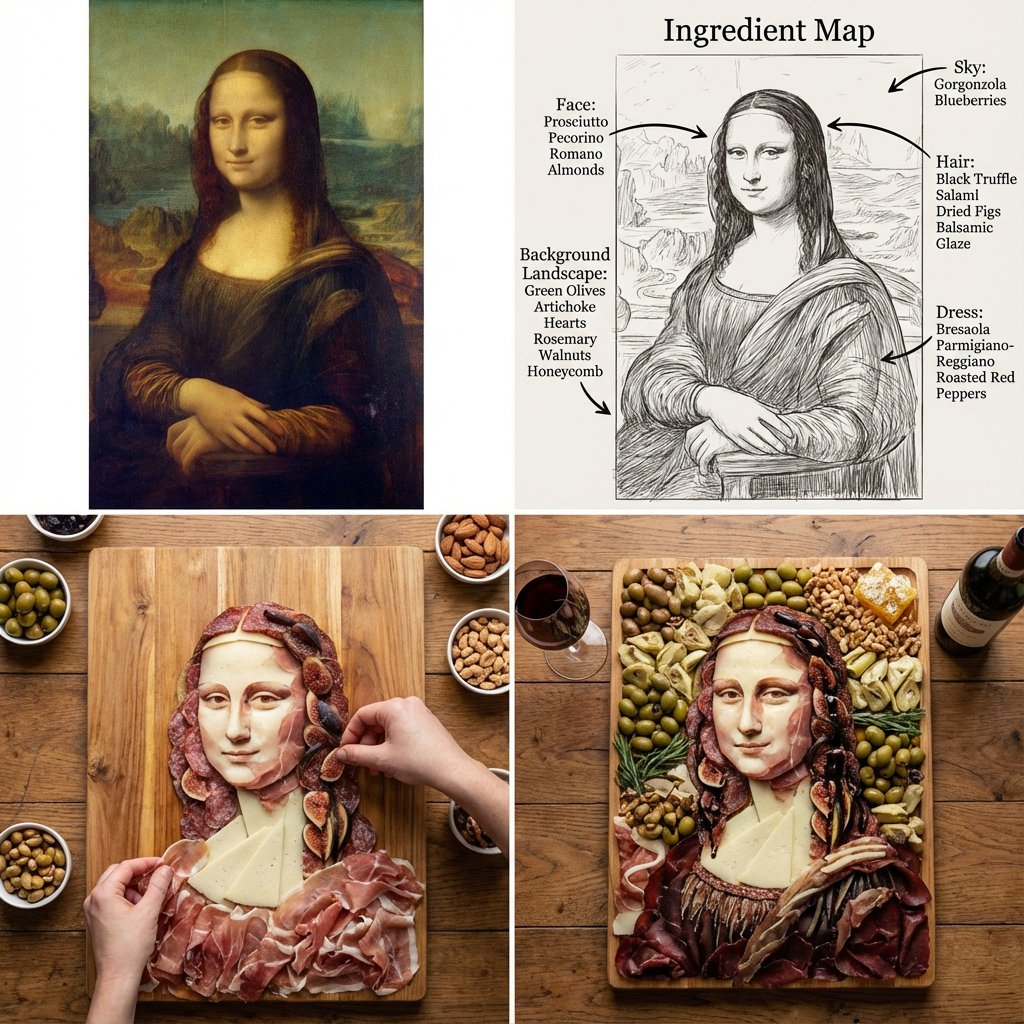 Reimagining Famous Paintings with Food Ingredients