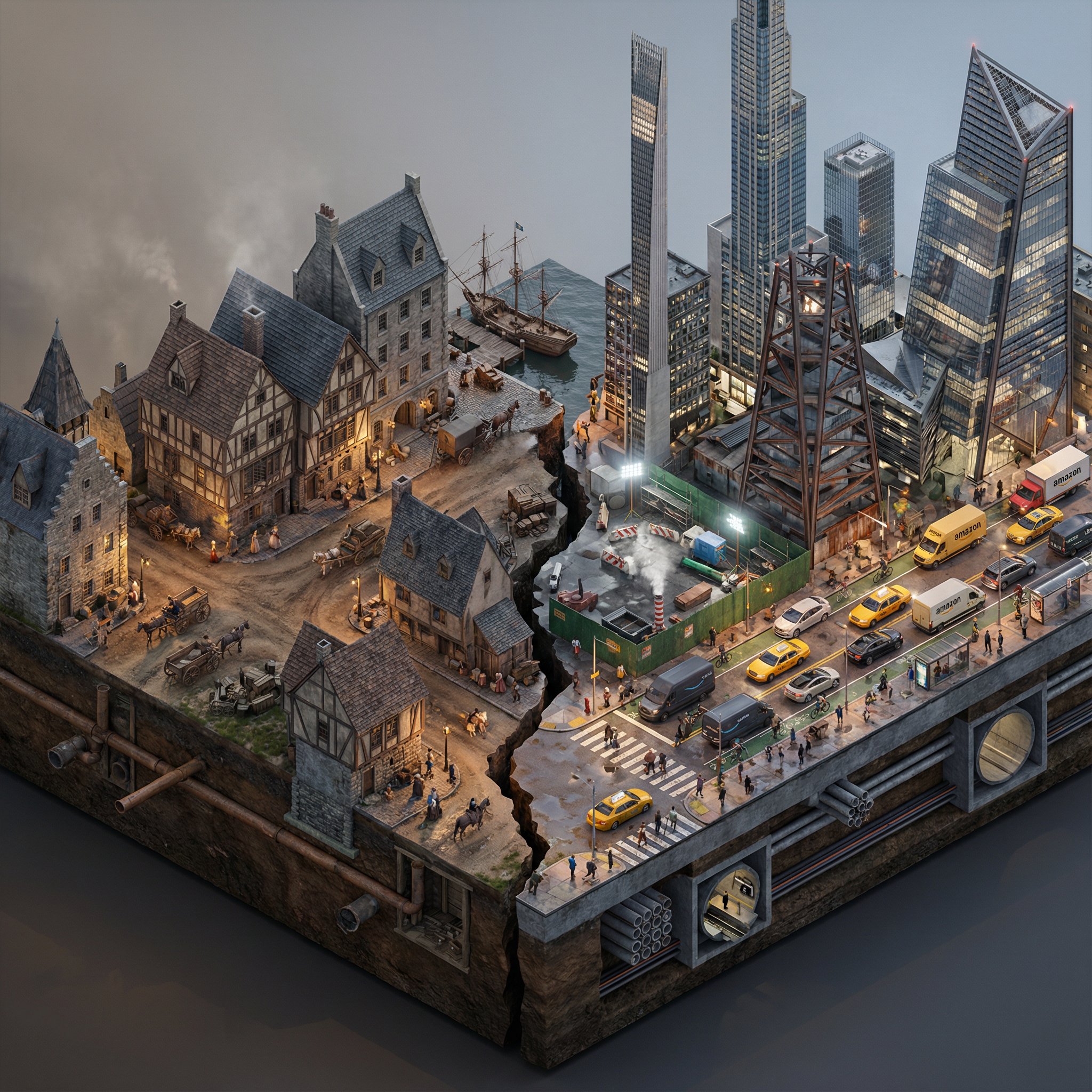 New York 1700 vs New York 2025