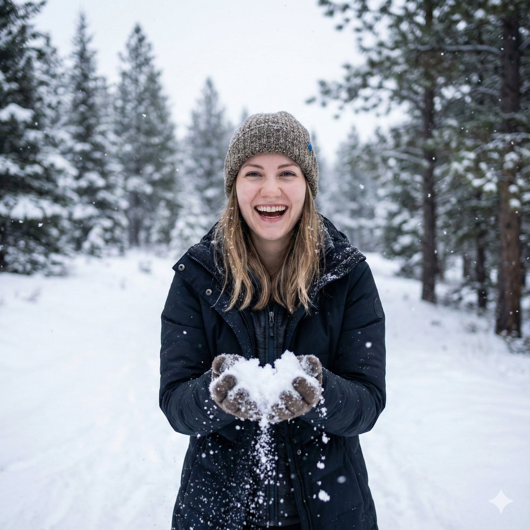 Portrait of a Young Girl in Winter