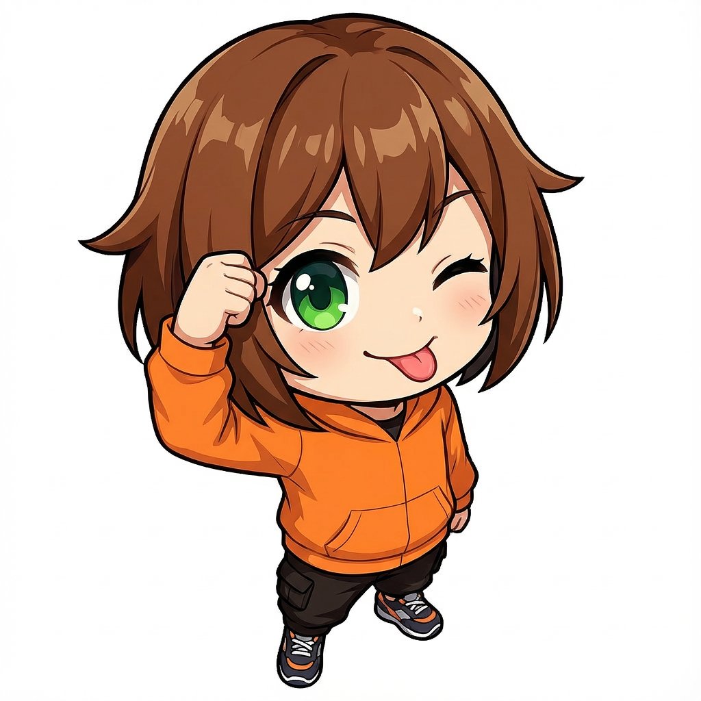 てへぺろごっつんこ☆ チビキャラポーズ