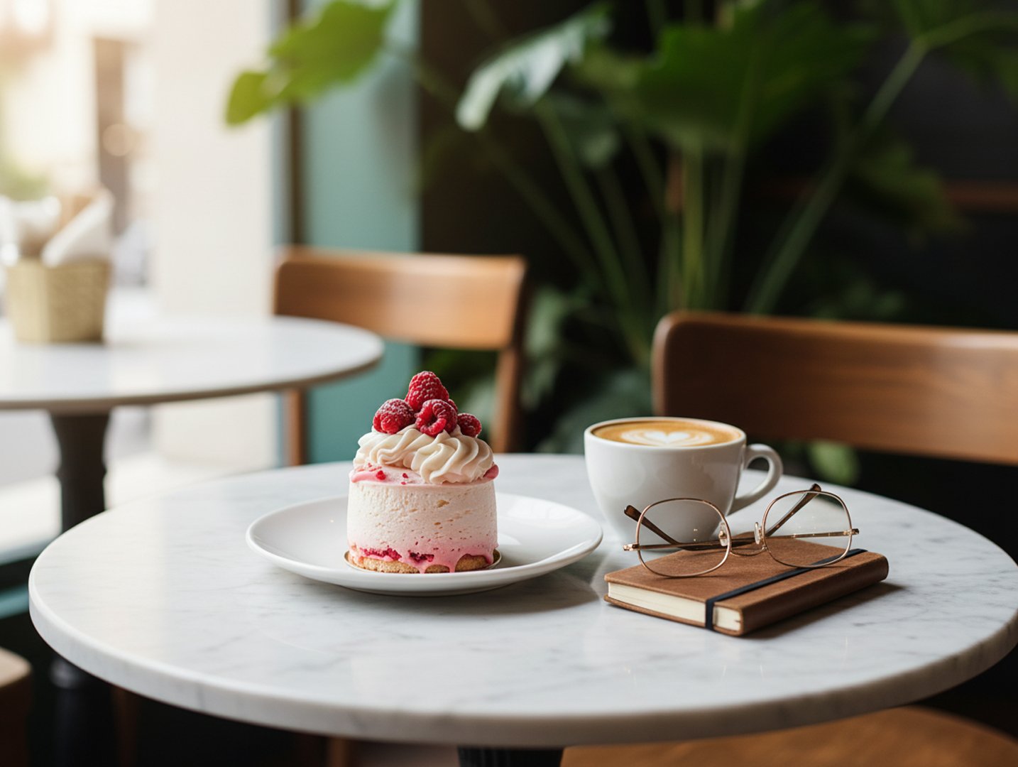 Playful Pop-Art Food Photography with Pink Mousse Cake
