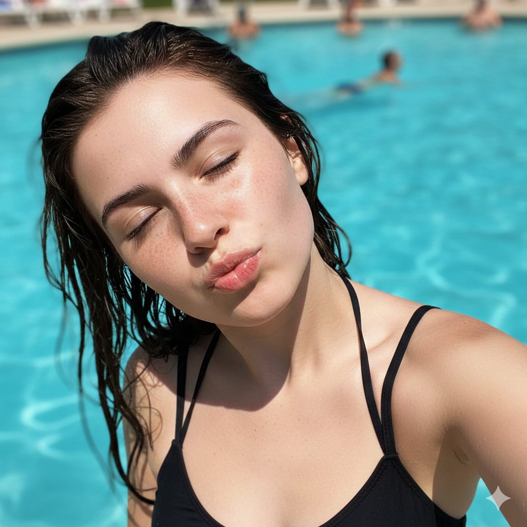 Vacation State of Mind for a Young Woman