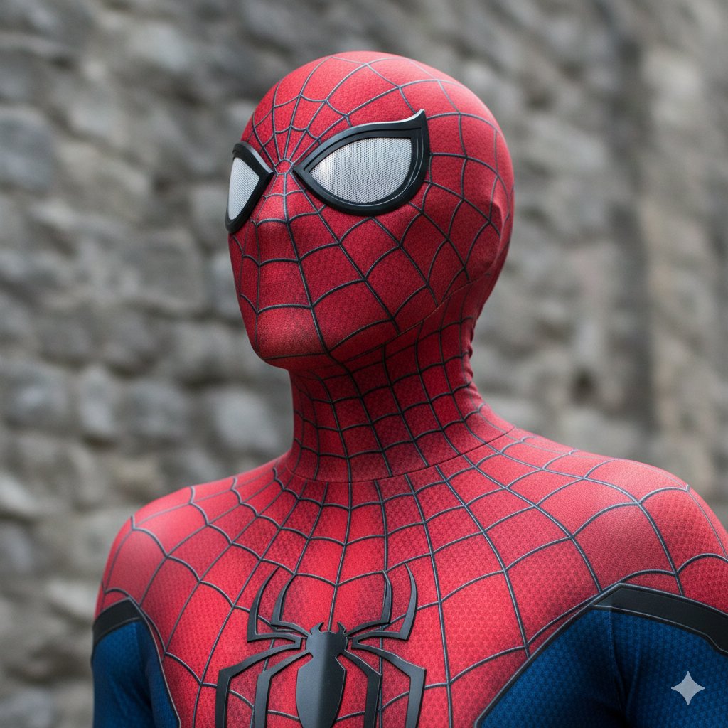 High-Resolution Spider-Man Cosplay Full-Body Portrait