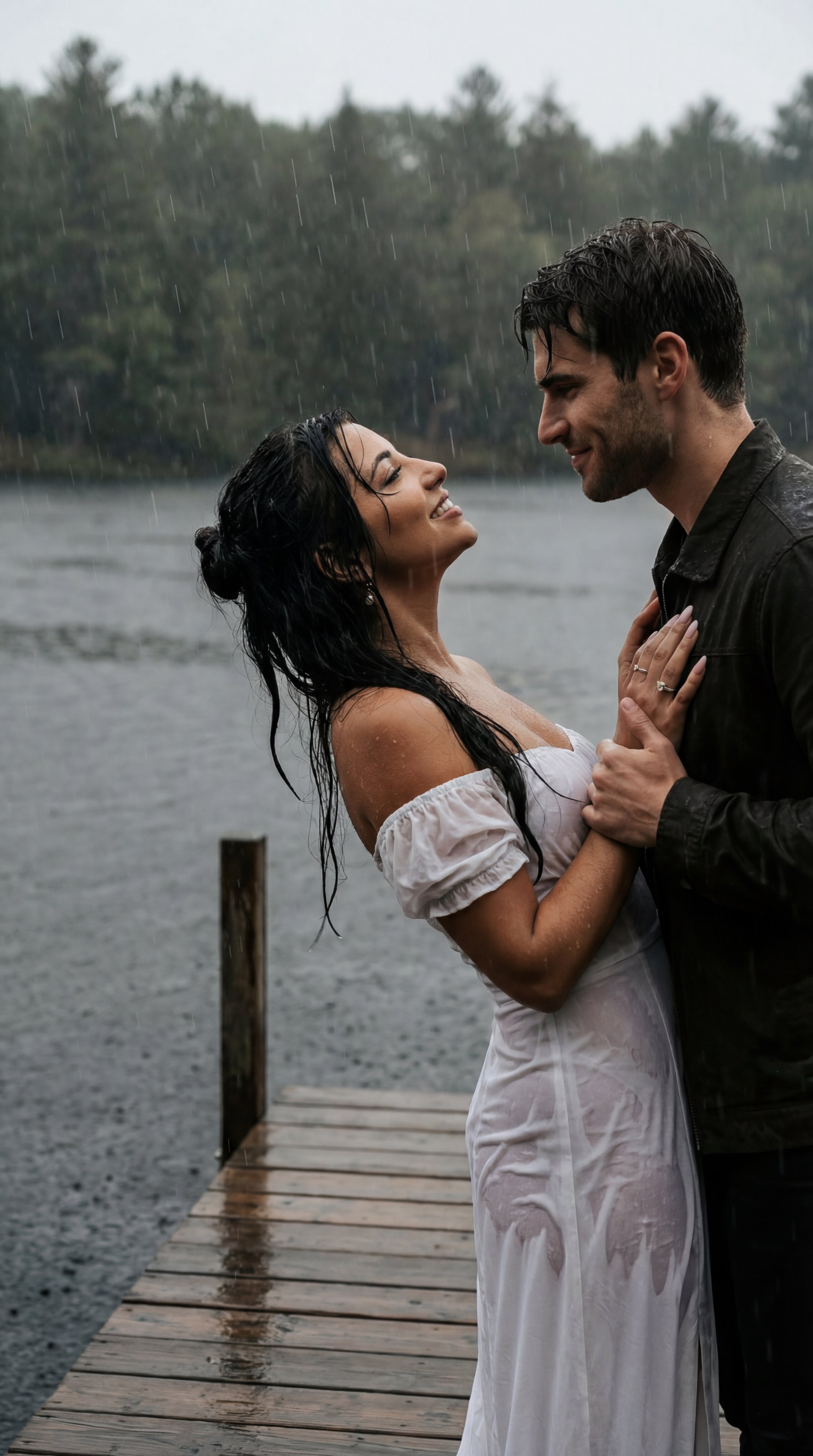 Romantic Rainy Scene