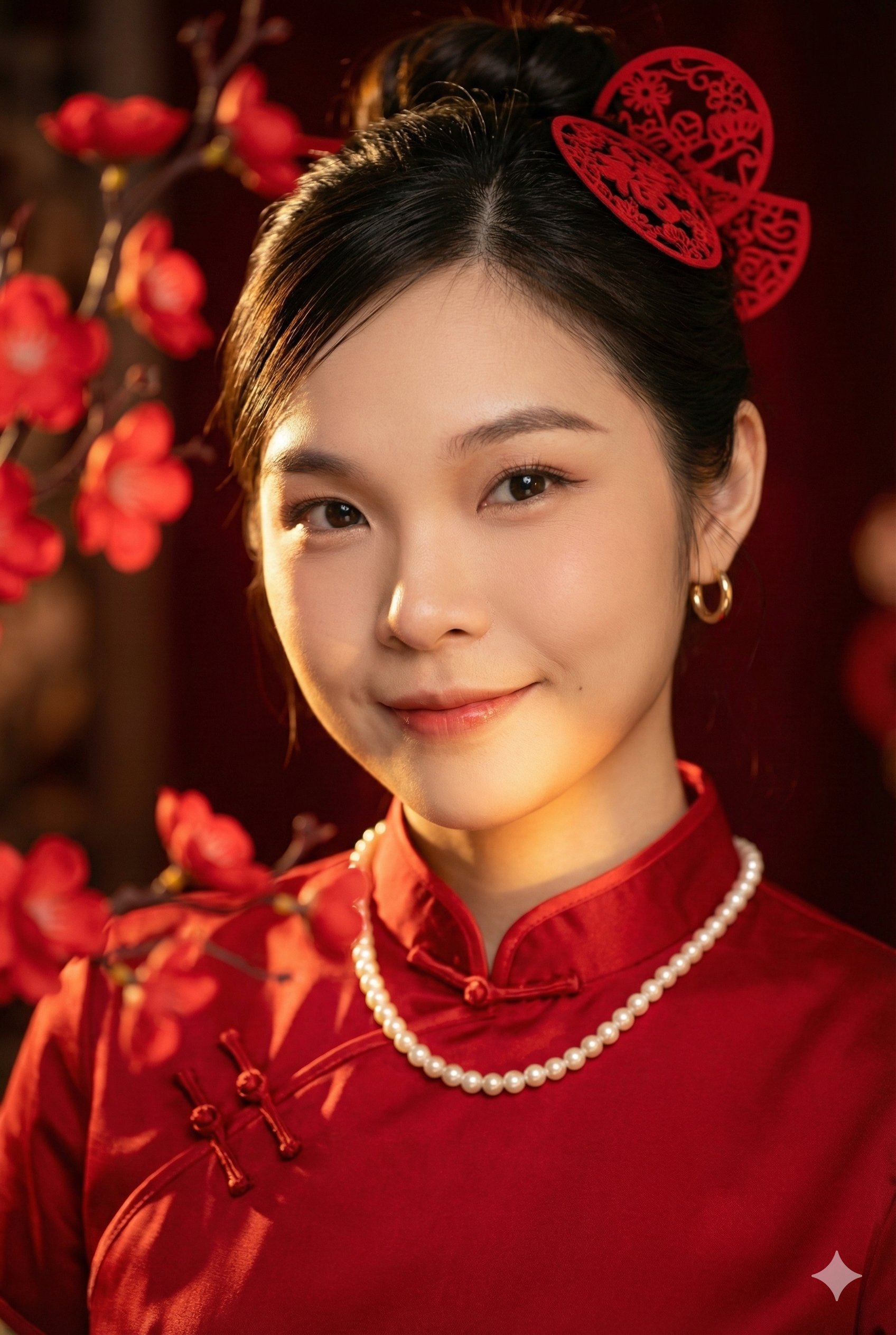 Close-up Portrait of a Young East Asian Female