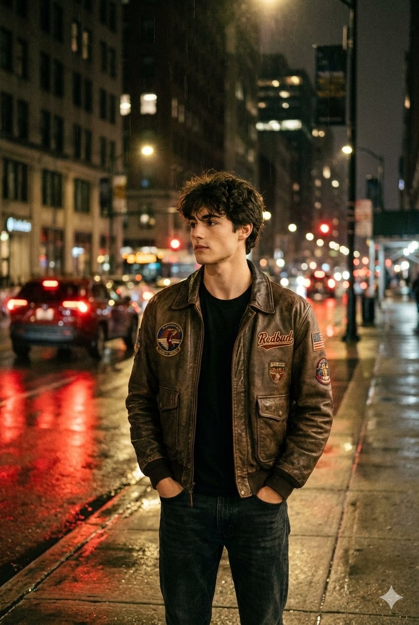 Nighttime City Street Photograph