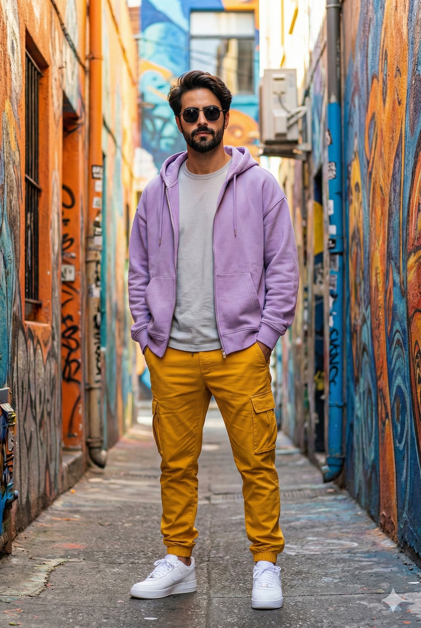 Effortless Confidence in Street Art Style