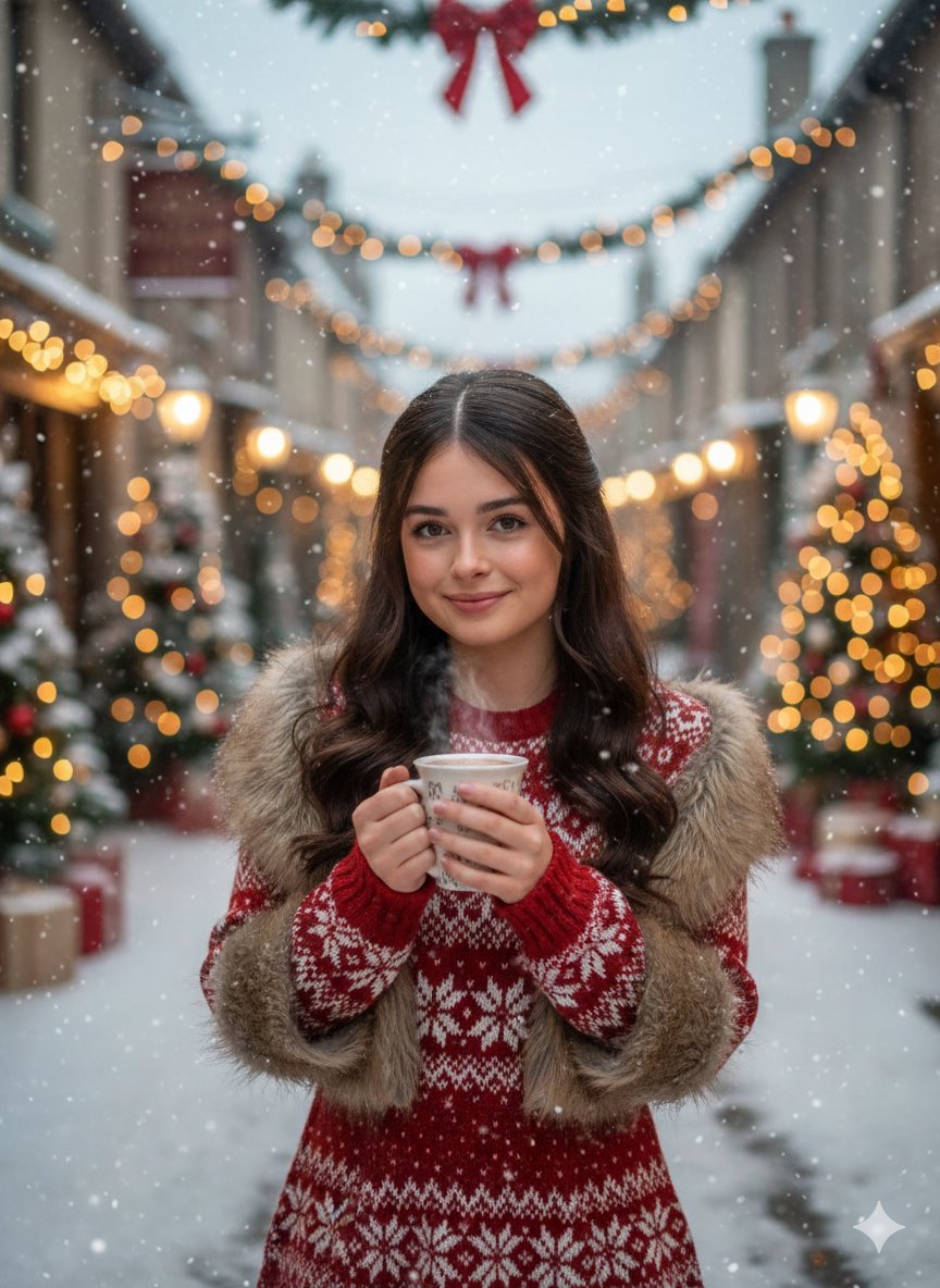 Magical Christmas Portrait in Winter