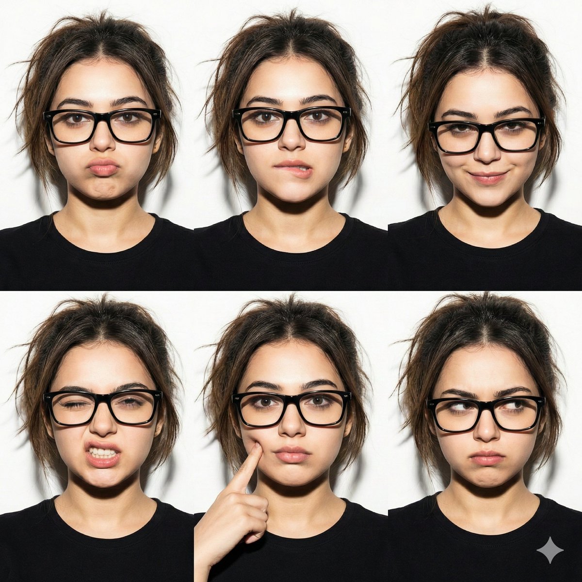 Different Headshots of a Beautiful Girl
