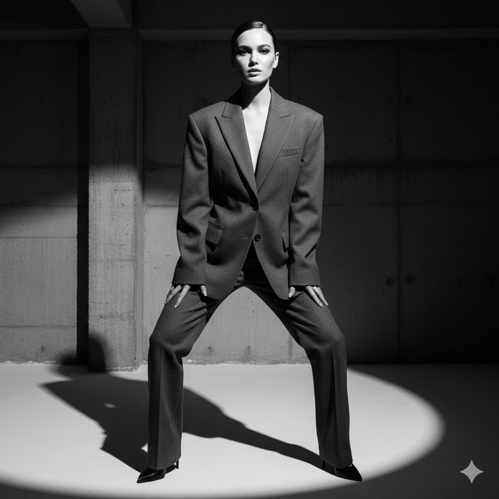 Black & White Studio Fashion Portrait of a Female
