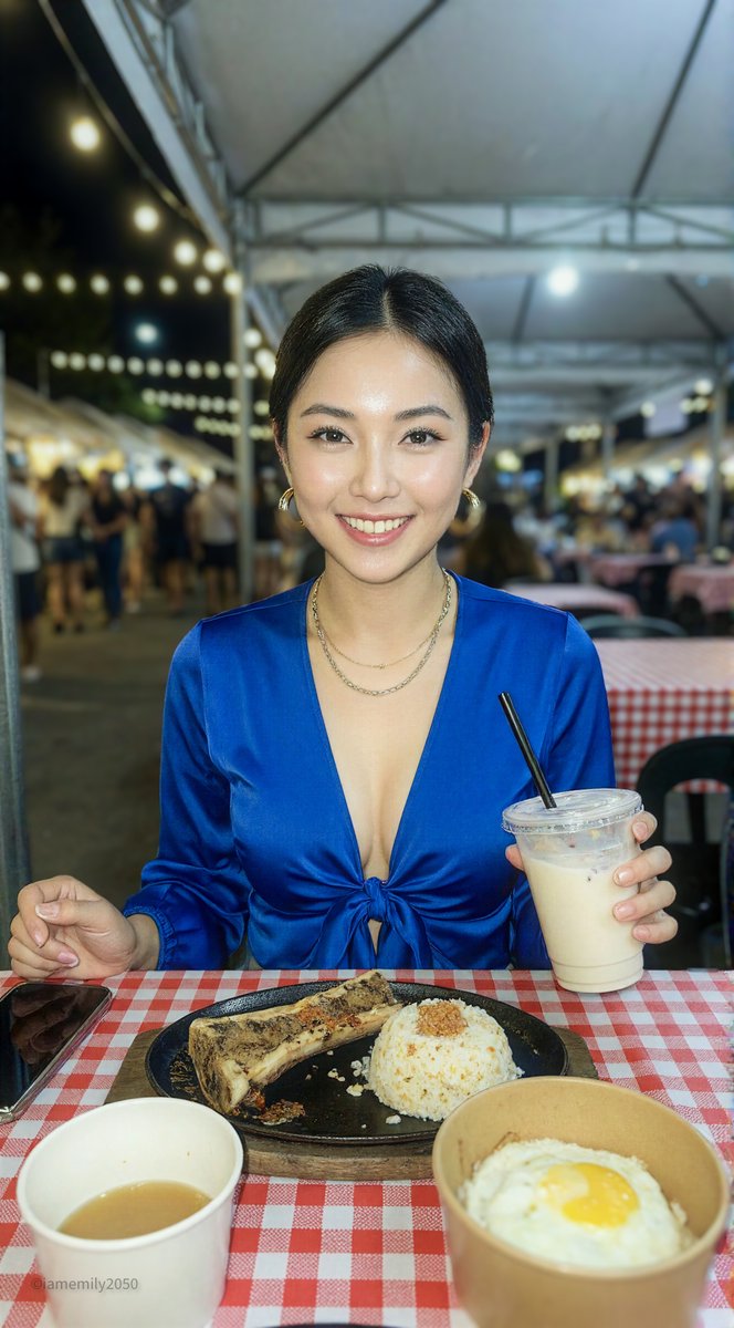 East Asian Aesthetic Night Market Shot
