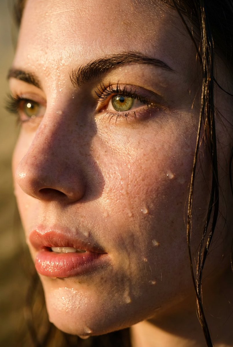Hyper-realistic Close-up Portrait of Human Skin