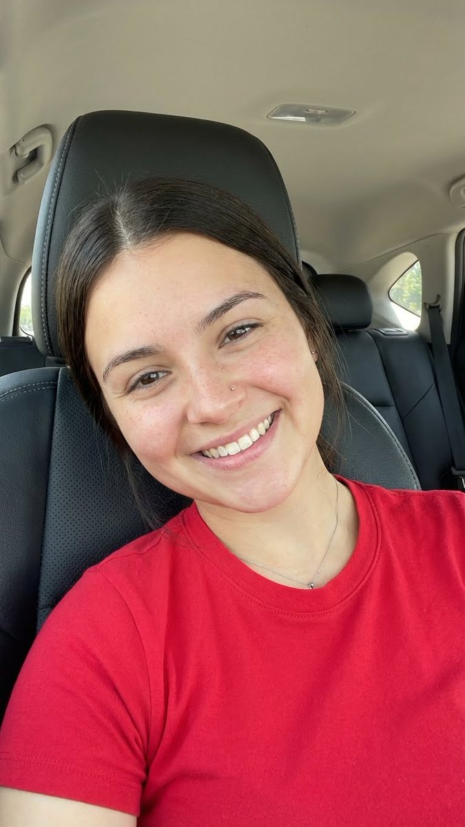 Young Woman's Car Selfie