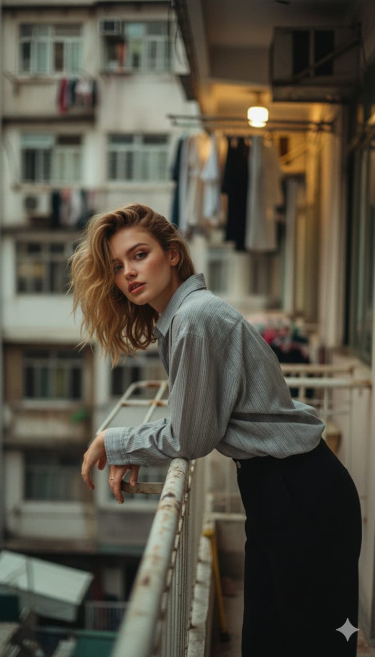 Portrait of a Serene Woman in Teal