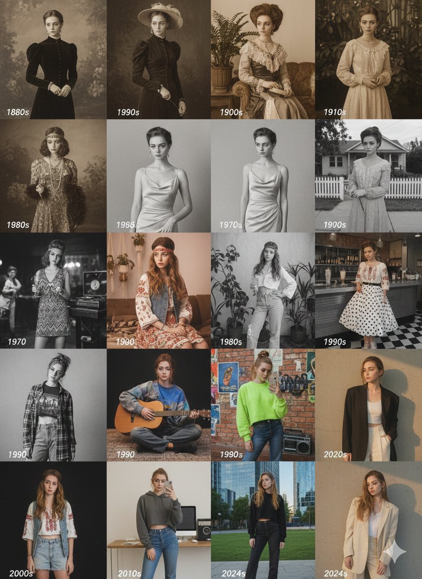 4x4 Decades Portrait Grid