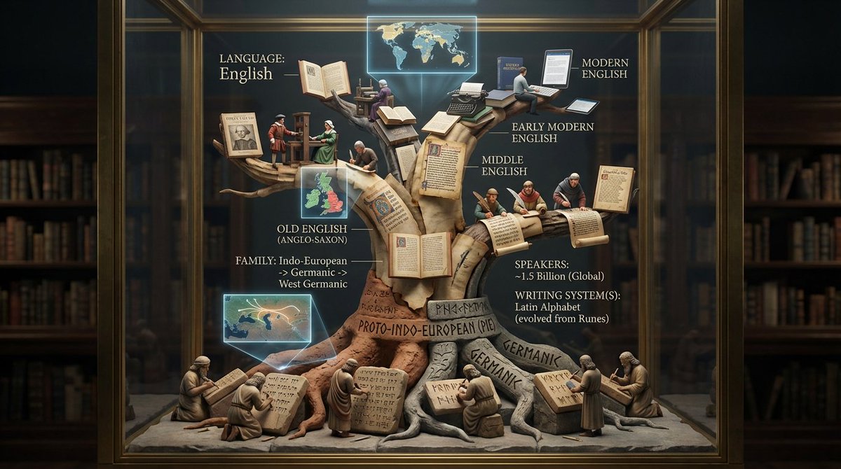 Language Evolution Diagram
