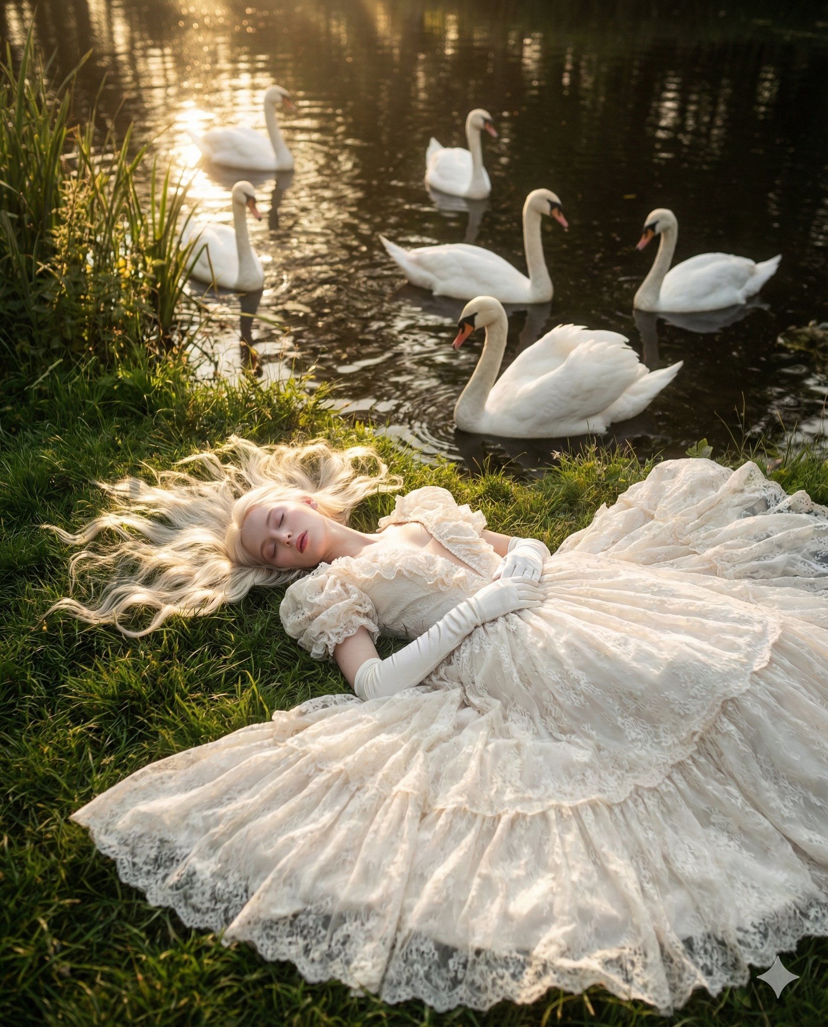 Ethereal Grass Pond Portrait