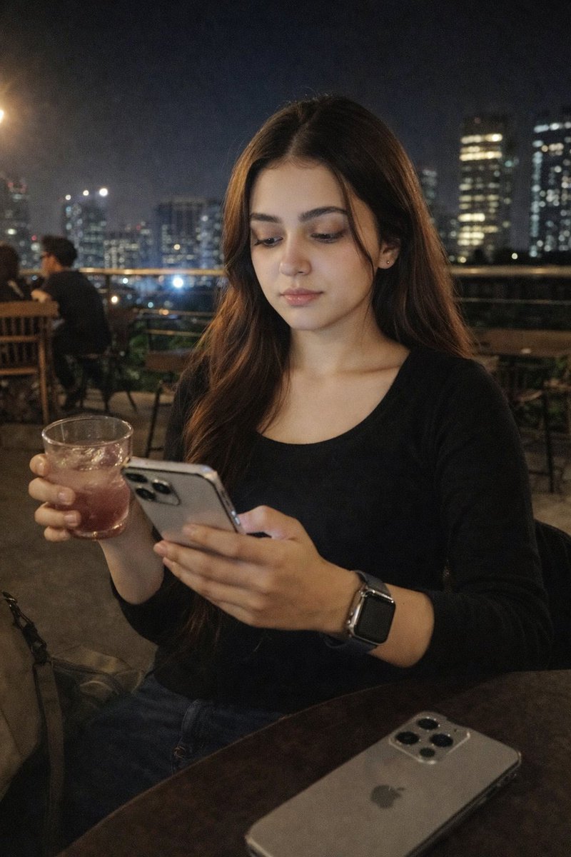 Indonesian Girl Nighttime Candid Photo