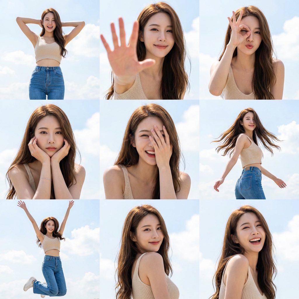 Nine Encounters Between the Blue Sky and the Young Girl