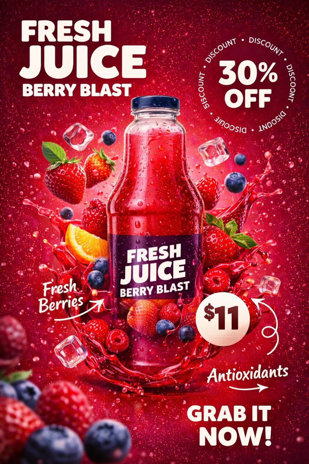 Gemini Nano Banana Pro Fresh Juice Poster