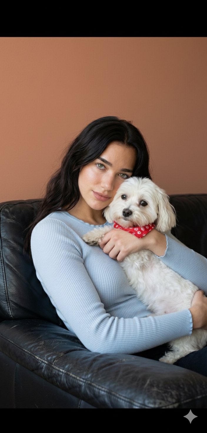 Dua Lipa with Her Little Pet