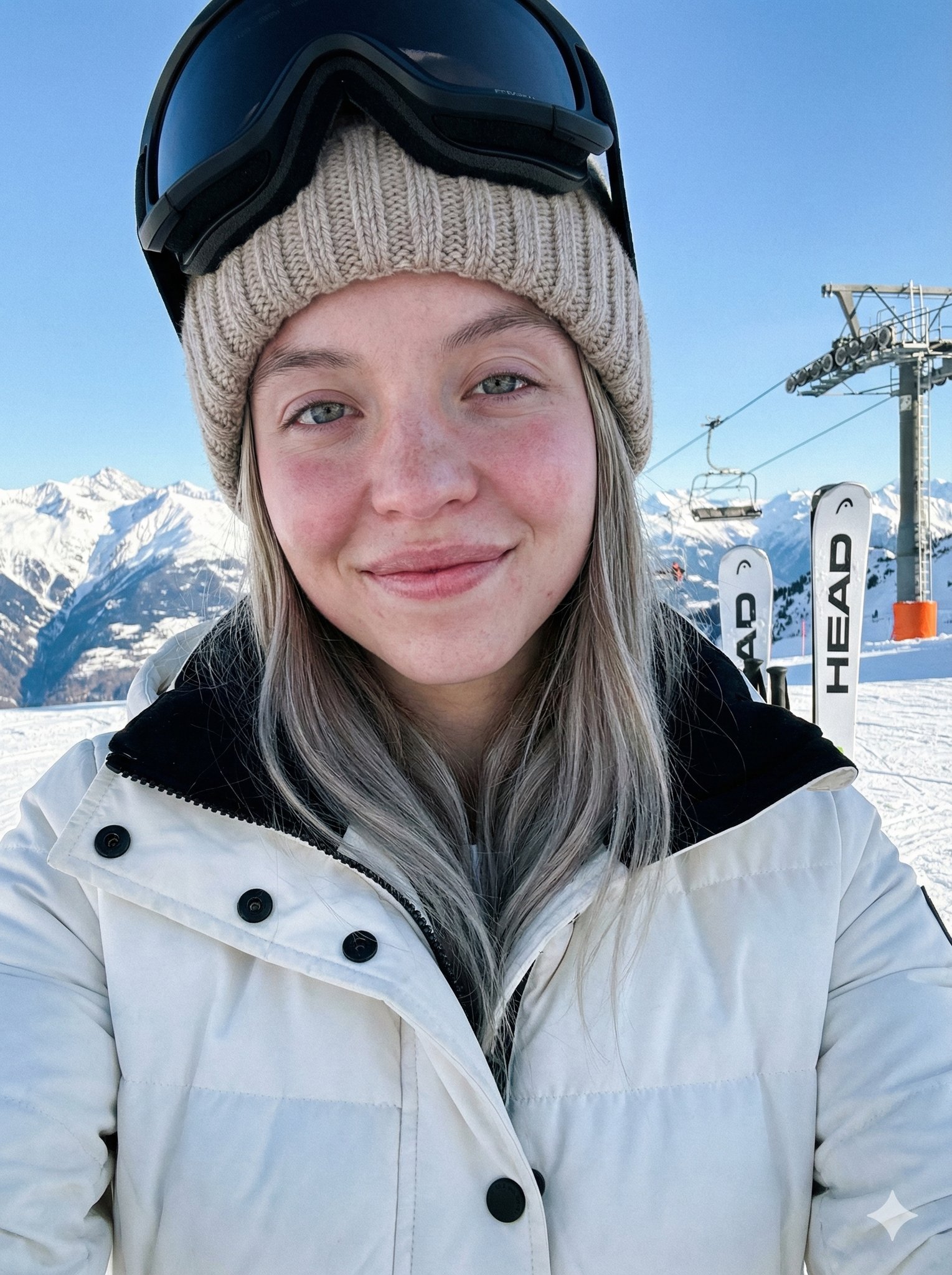 Sydney Sweeney's Ski Vacation Selfie