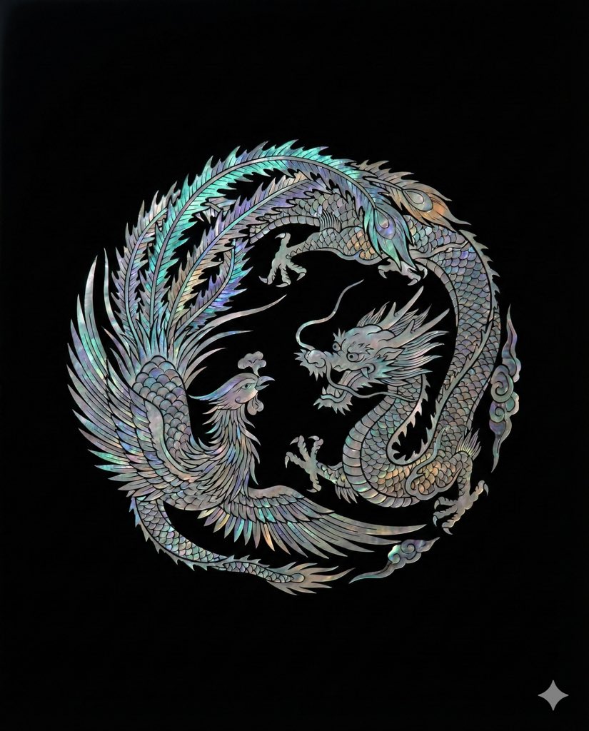 Dark Lacquer Inlaid with Mother of Pearl Exploration